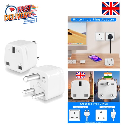 Pack india plug - uk,