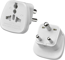 2 X UK to India Travel Adapter