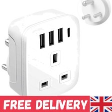 UK to India Plug Adapter with