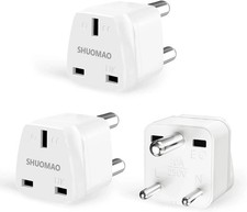 3-Pack UK to India Plug