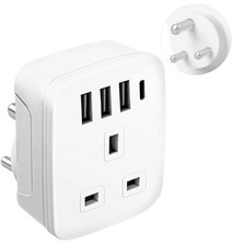 UK to India Plug Adapter Type