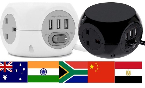 Worldwide adapter 3 gang - to,