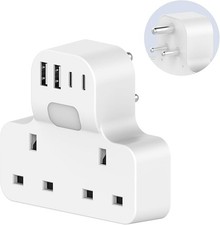 UK to India Plug Adapter Type