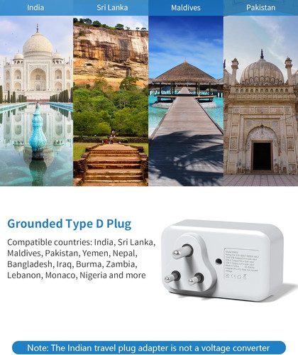 India plug adapter with - plug,